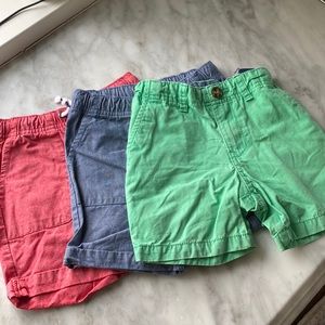3 pairs of toddler boys shorts size 3T. Carters and cat & Jack